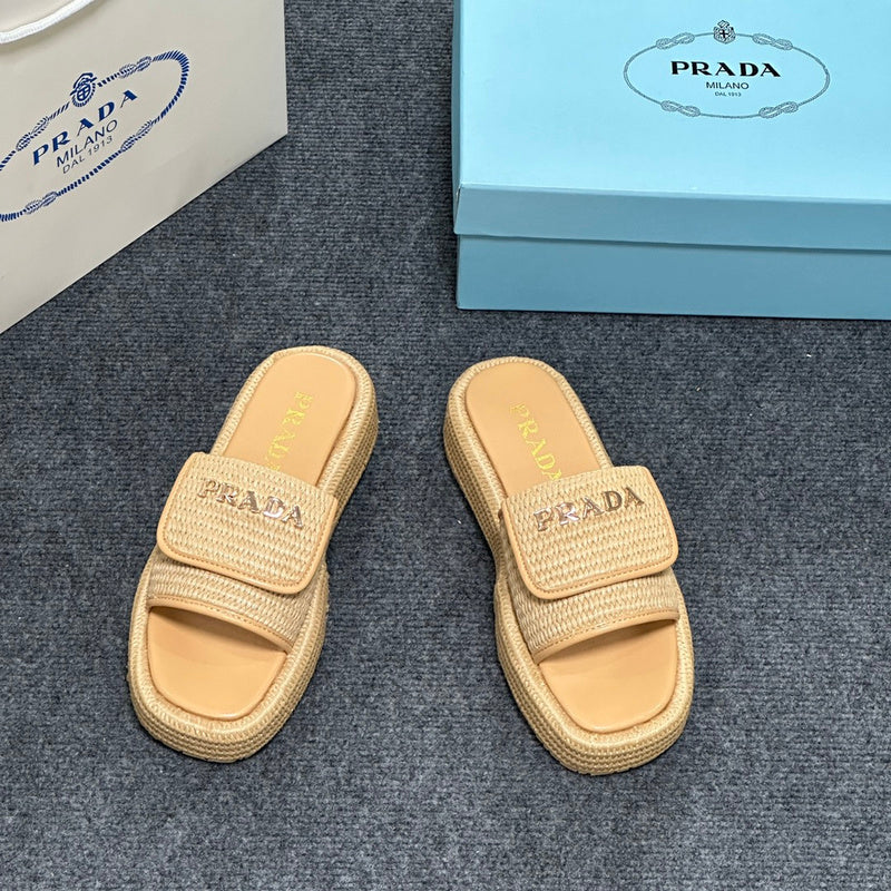 MJPS14 Leather Women Slippers 35-42 shoes With box