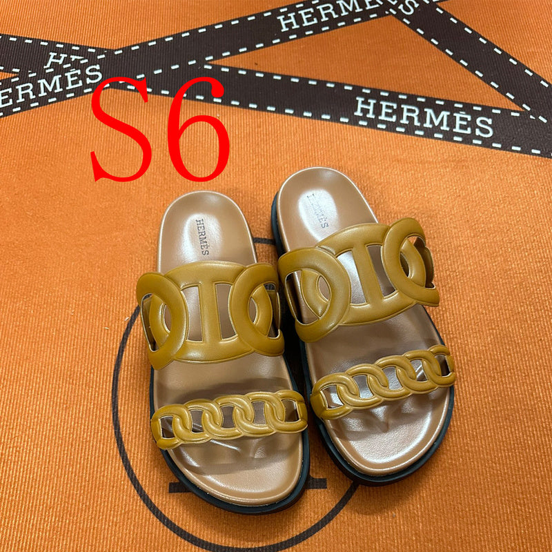 MJHS16 Leather Women Slipper Size 35-42 Shoes with box