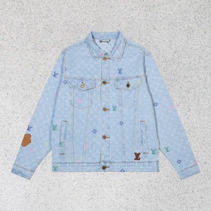 LVC020   New high-quality spring and autumn men'sand women’s jacket denim jacket clothes
