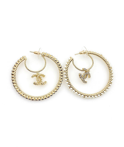 CAE113 Large brass ring earrings, not very atmospheric  Jewelry