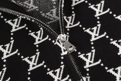 LVC032 New men's and women's high-quality knitted sweaters, jacquard sweaters, baseball jackets, retro American sports style clothing