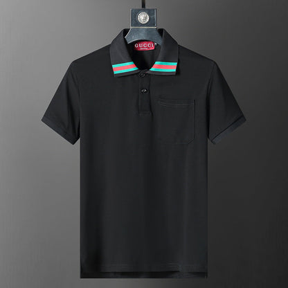 GUC056 Men's short sleeved lapel polo shirt clothing