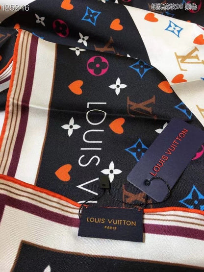 XLC01 Silk satin 90-90CM Scarf