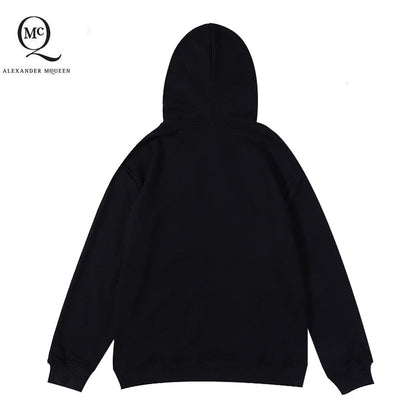 MOC37  Men's and women's classic letter logo printed hooded sweatshirt