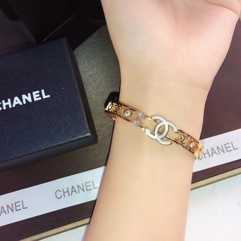 CS081 Bracelet 316L steel plating gold Jewelry