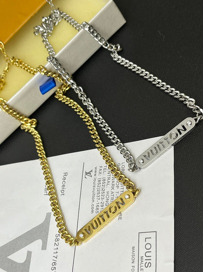 X633    Men's and women's titanium steel necklace jewelry