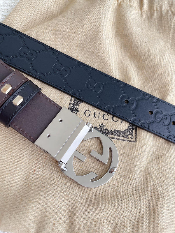 GBL1 Real leather 3.7CM 95-125CM Belt with all packing