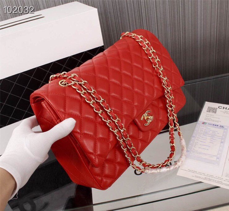 CHP100 fashion leather bag for women gift CC big size 30X20X10cm