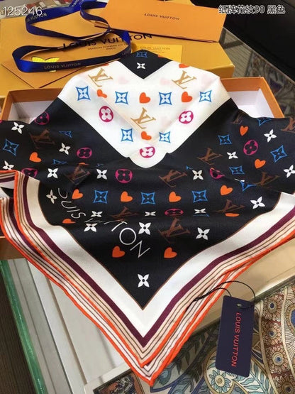 XLC01 Silk satin 90-90CM Scarf