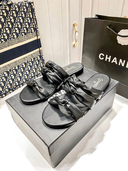 MBCS1 Leather Slippers Size 35-41 Shoes with Box