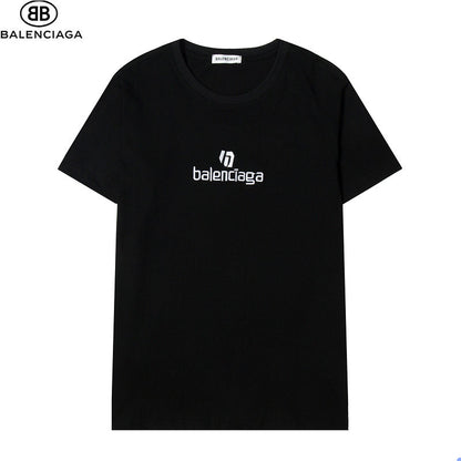 BAC37 Men's and women's letter embroidery short-sleeved T-shirt