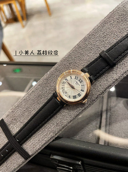 TW1   Women's lychee leather watch, the whole is very simple