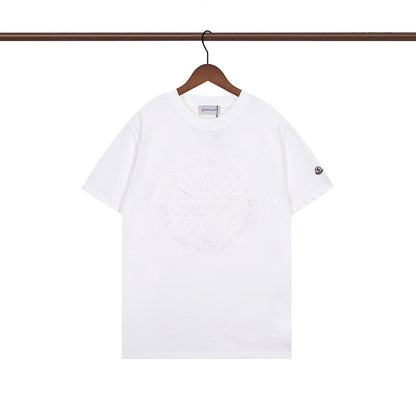 MOC08 New  Men's and women's letter embroidery short-sleeved T-shirt clothing