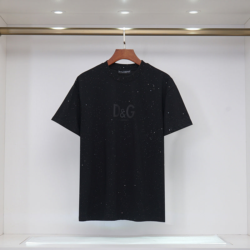 DGC02  New  Men's and women's letter embroidery short-sleeved T-shirt clothing