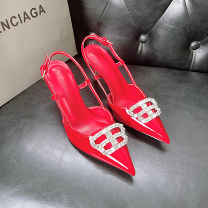 MBS11 Slippers Women 8CM heel shoes 35-42 With box