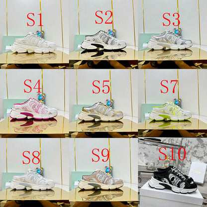 BDS8 Leather Slippers Women 35-41 Shoes with box