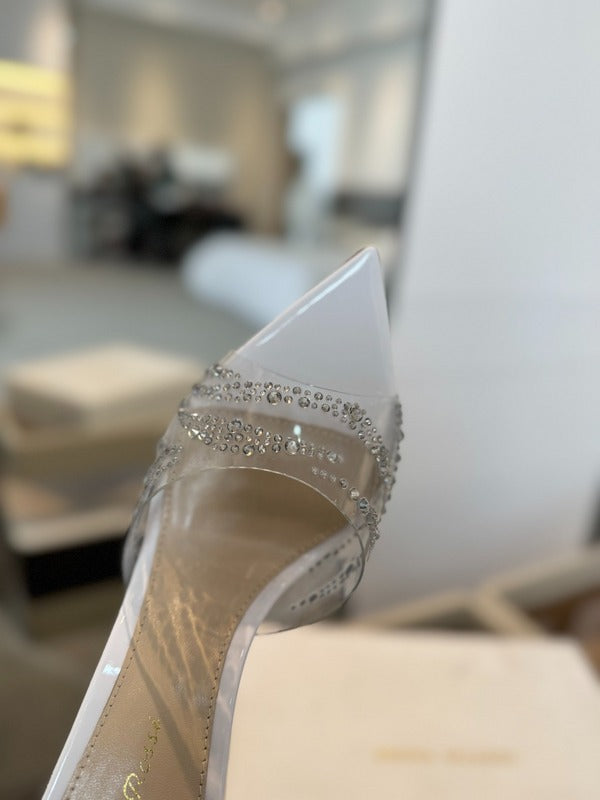 MBGS2 Leather 8.5CM 10.5CM Slippers Size 35-41 Shoes with Box