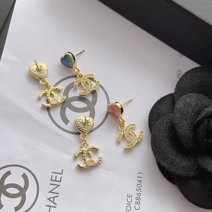 A1128  Women's heart-shaped earrings and jewelry