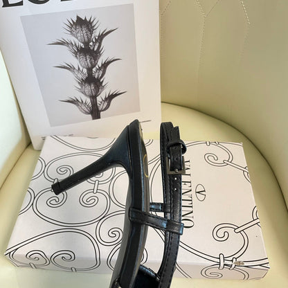 MJVS5 Leather Women 4/6/8/10CM Heel shoes 35-41 With box