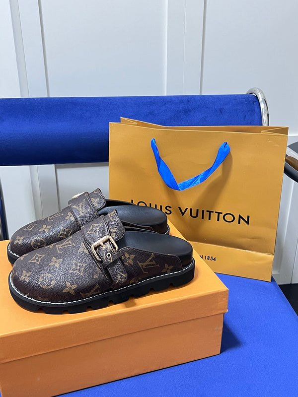 MJLS5 Leather slippers Women shoes 35-42 With box