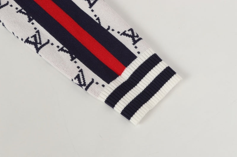 LVC032 New men's and women's high-quality knitted sweaters, jacquard sweaters, baseball jackets, retro American sports style clothing