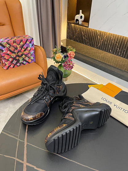 OLS29 Leather Women 5.5CM Shoes 35-42 with box