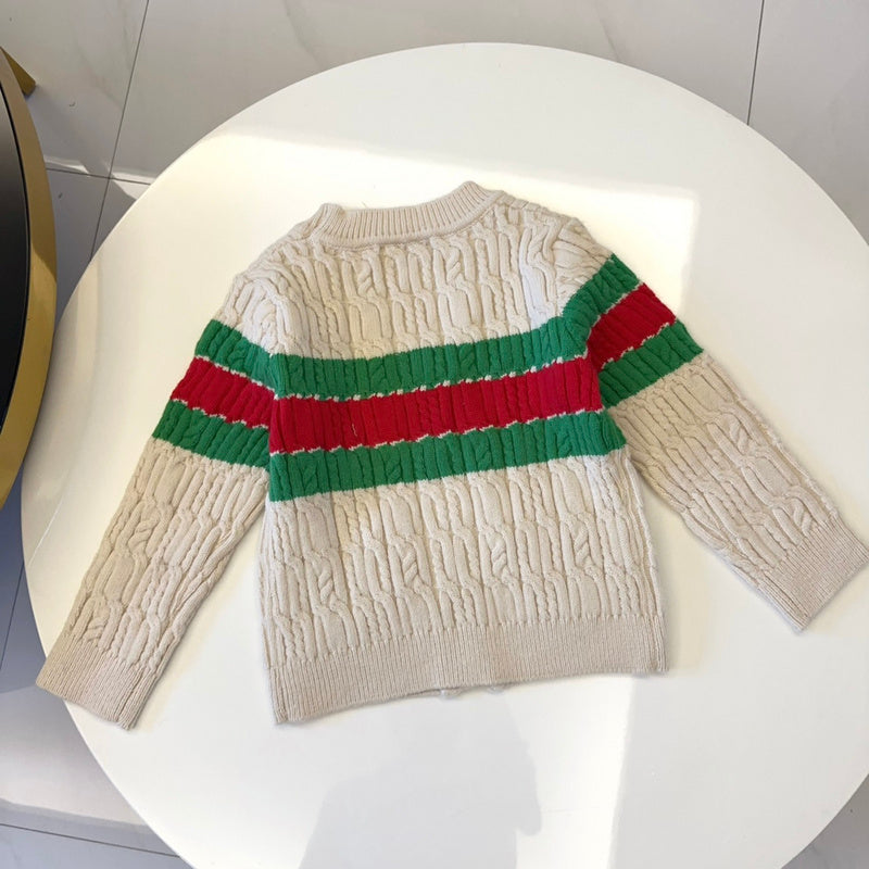 TGUC14 Boys and girls autumn and winter sweater pullover sweater cardigan wool sweater Clothing for kids for kids