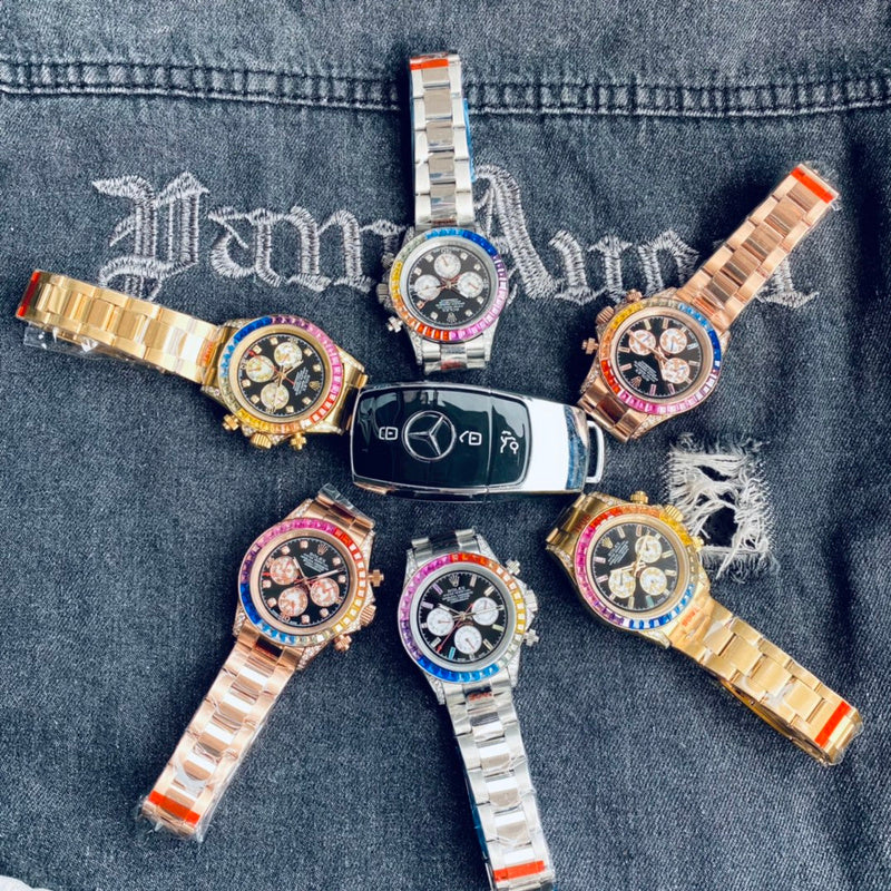 RW32  Rainbow Di classic three eyes six needle design, atmospheric fashion 40mm*12mm