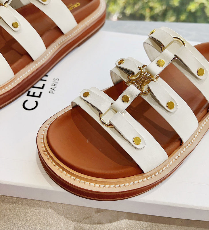 MBCS13 Leather Slippers Size 35-42 Shoes with Box