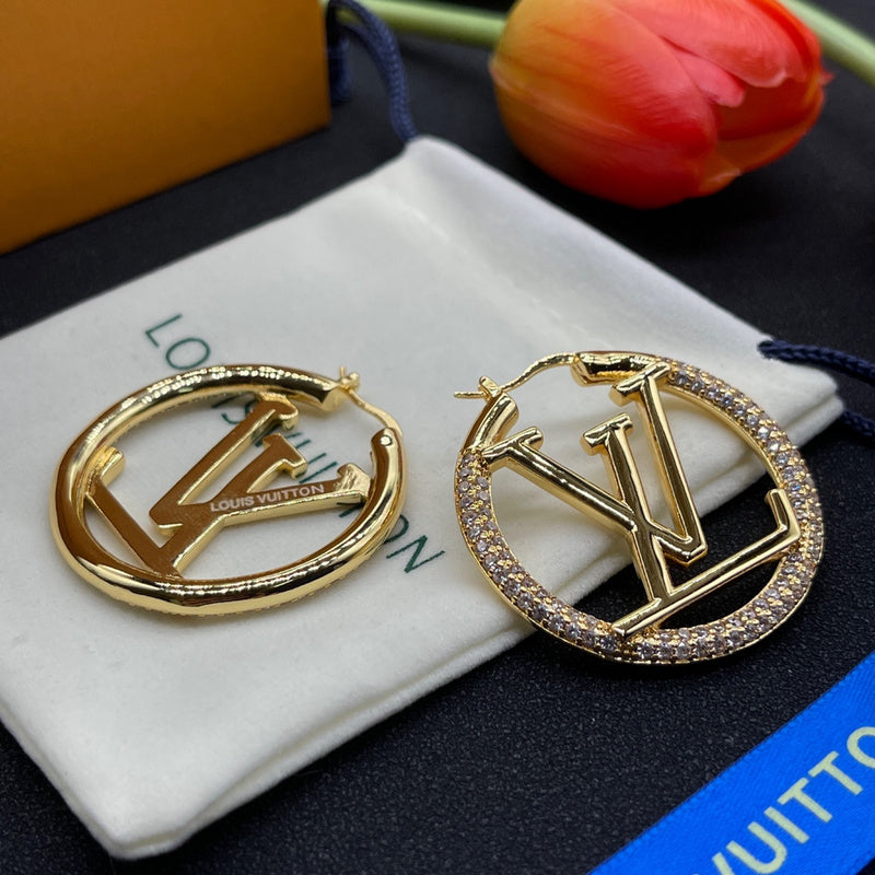 LVE120 New Women's Fashion Gold Plated Earrings Jewelry 4CM