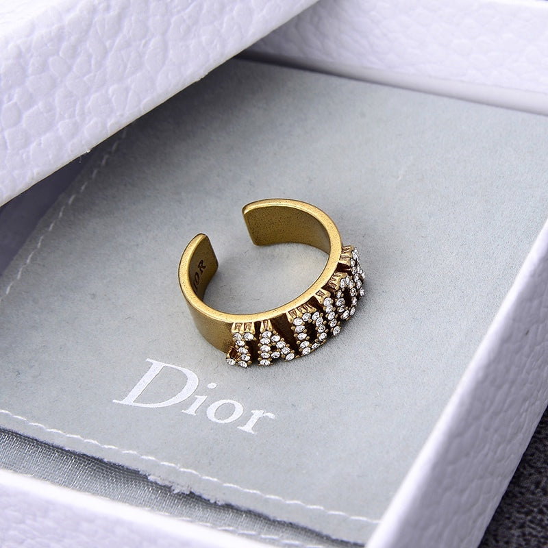 DR25 Retro open design gold-plated women's ring  Jewelry