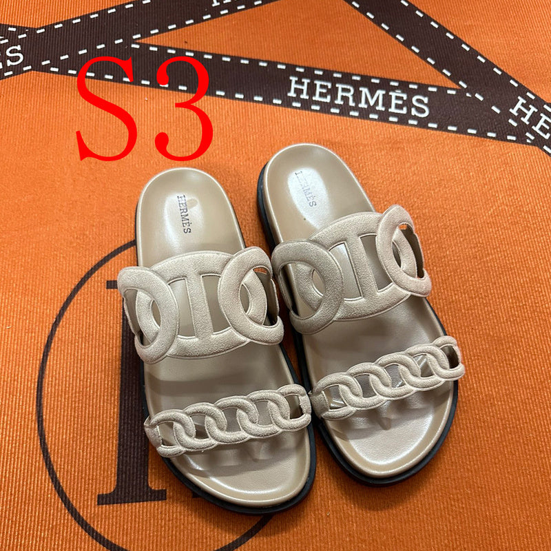 MJHS16 Leather Women Slipper Size 35-42 Shoes with box