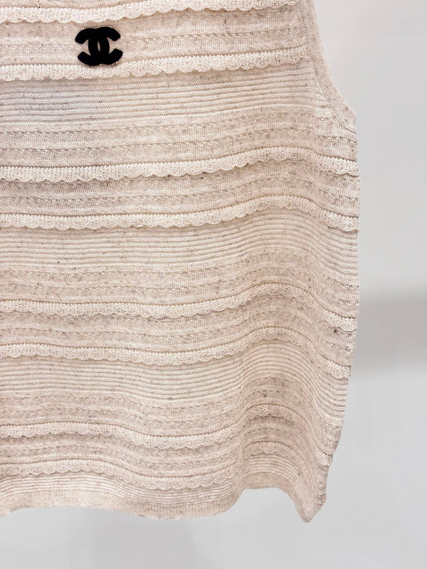 CHC51 Crew-neck three-dimensional jacquard knitted vest clothes