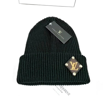 PLH2   New autumn and winter fashion vertical striped hat