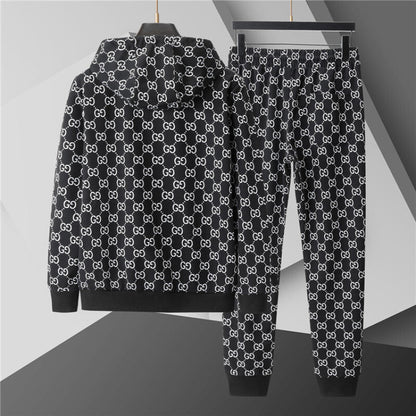 GUC0101 New men's spring and autumn thin style outerwear+long pants pure cotton casual suit clothing