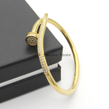 CAB24 brand bangle 316L steel with 18K gold plated women size  Jewelry