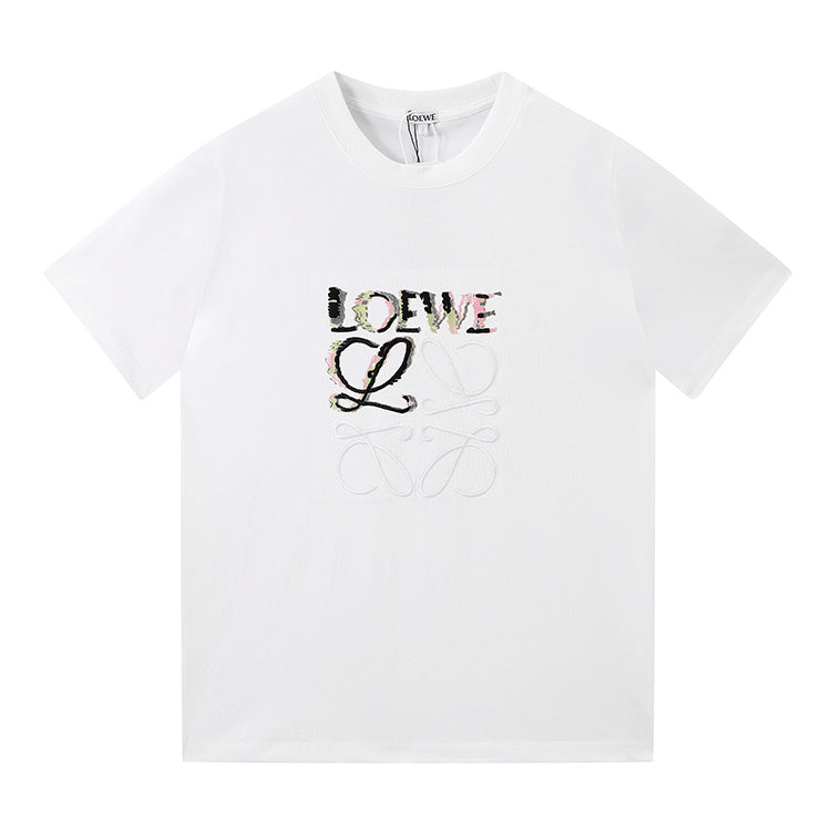 LOC15  Men's and women's summer short-sleeved T-shirt clothes