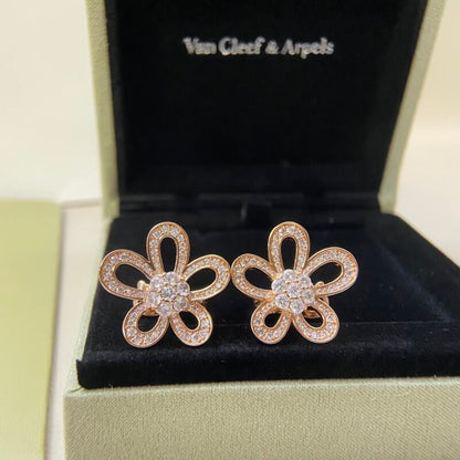 VAE31  New Sunflower Starry Sky Flower Earclap Jewelry