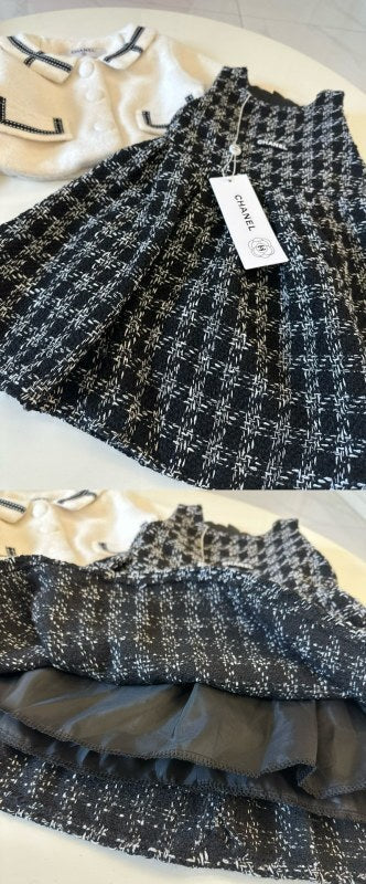 TCHC17  New style girls' spring and autumn thin woolen skirt+outerwear Clothing