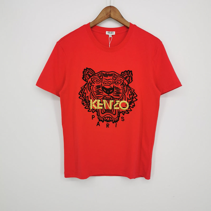 KEC26   Men's and women's fashion embroidered short-sleeved T-shirt