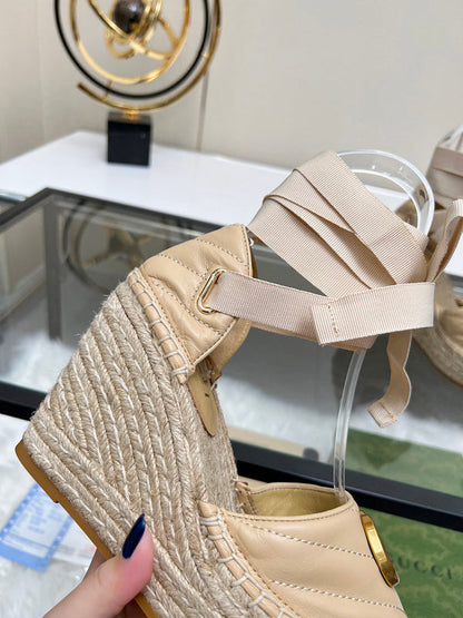 OGS38 Leather Women Heel shoes 35-42 With box