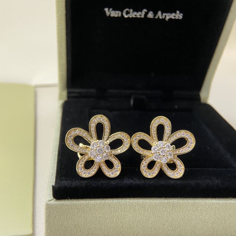 VAE31  New Sunflower Starry Sky Flower Earclap Jewelry