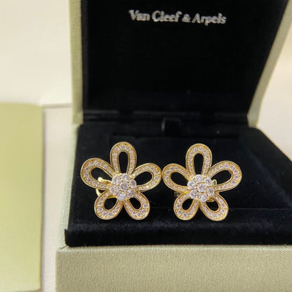 VAE31  New Sunflower Starry Sky Flower Earclap Jewelry