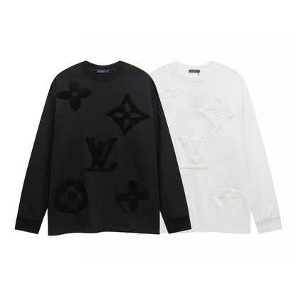 LVC019  New men's and women's spring and autumn pure cotton long sleeved casual clothes