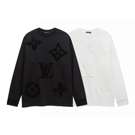 LVC019  New men's and women's spring and autumn pure cotton long sleeved casual clothes