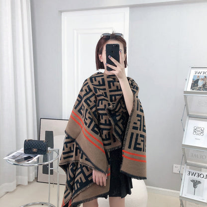 XFC13 Cashmere blend 140-140CM blanket Scarf