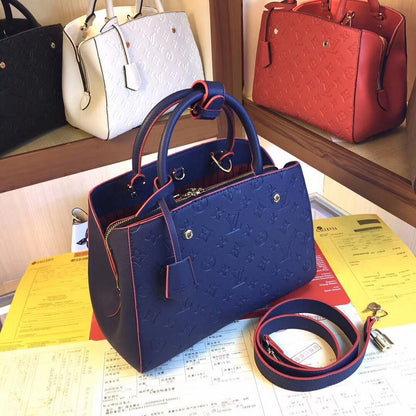 LLP48 High-quality leather bag women handbag 33X23X15cm fashion bag