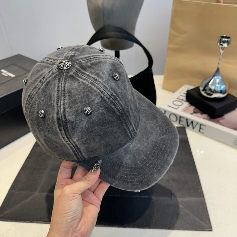 KLH2 New hardware rivet washed denim baseball cap Hat