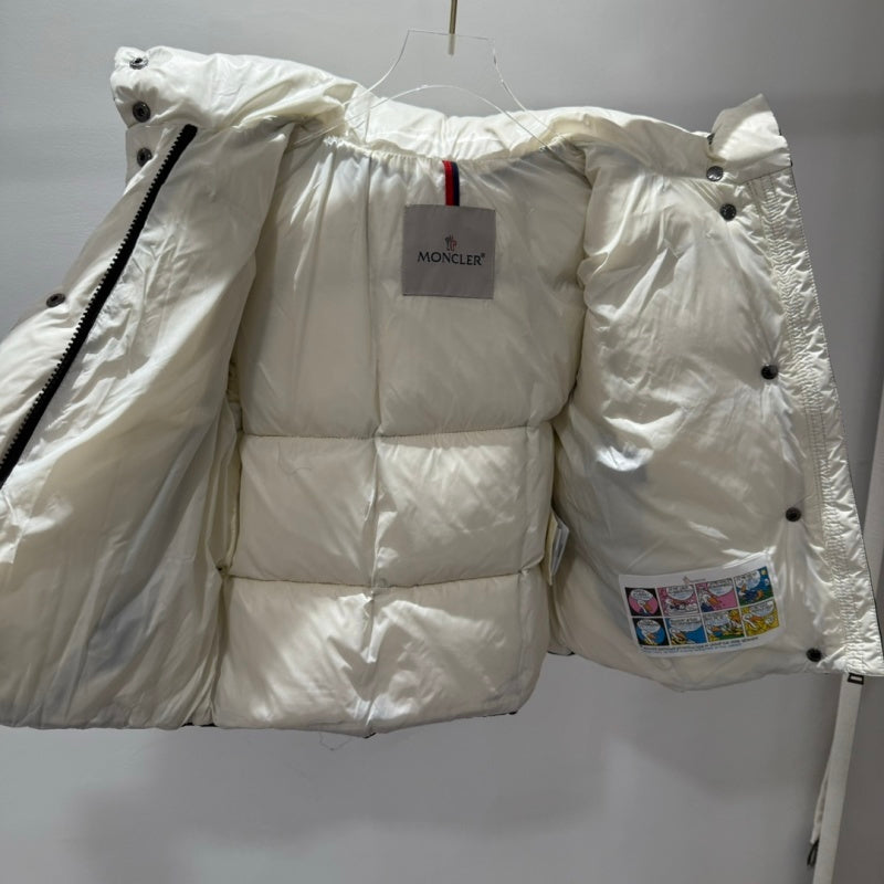 043027   Children's checkered short color blocked short down jacket, thickened children's  kids  clothing