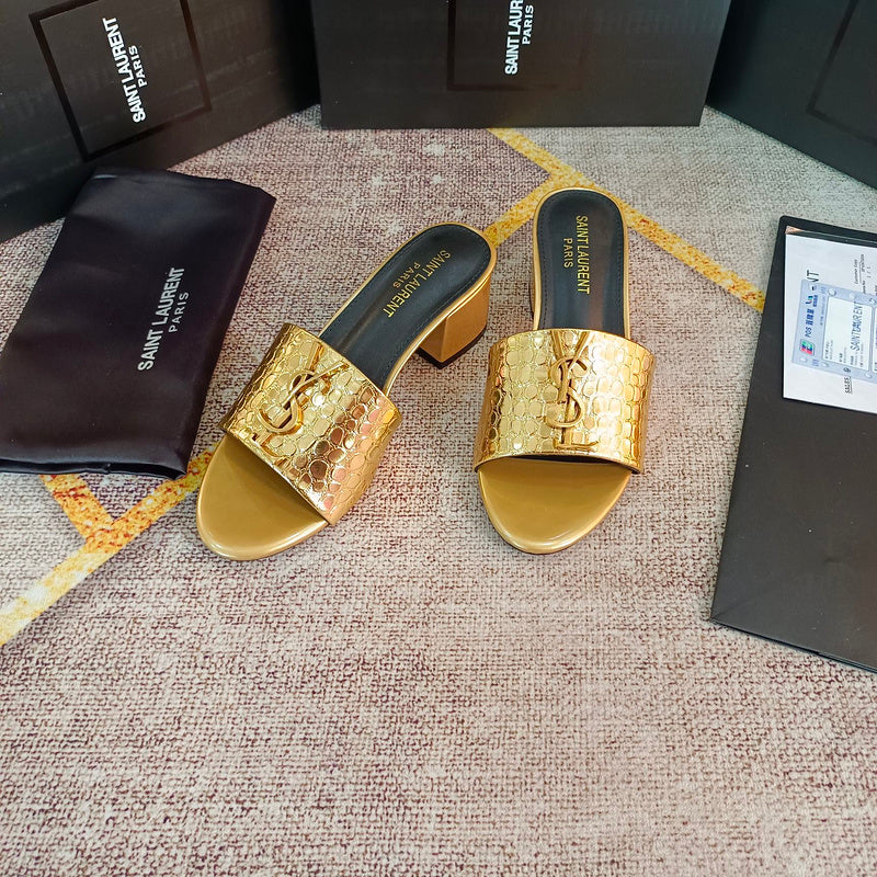 MJYS3 Leather 6.0CM Slippers Size 35-42 Shoes with Box